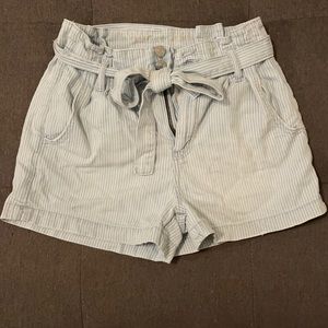 Size 2 Jean Shorts Blue and White Striped